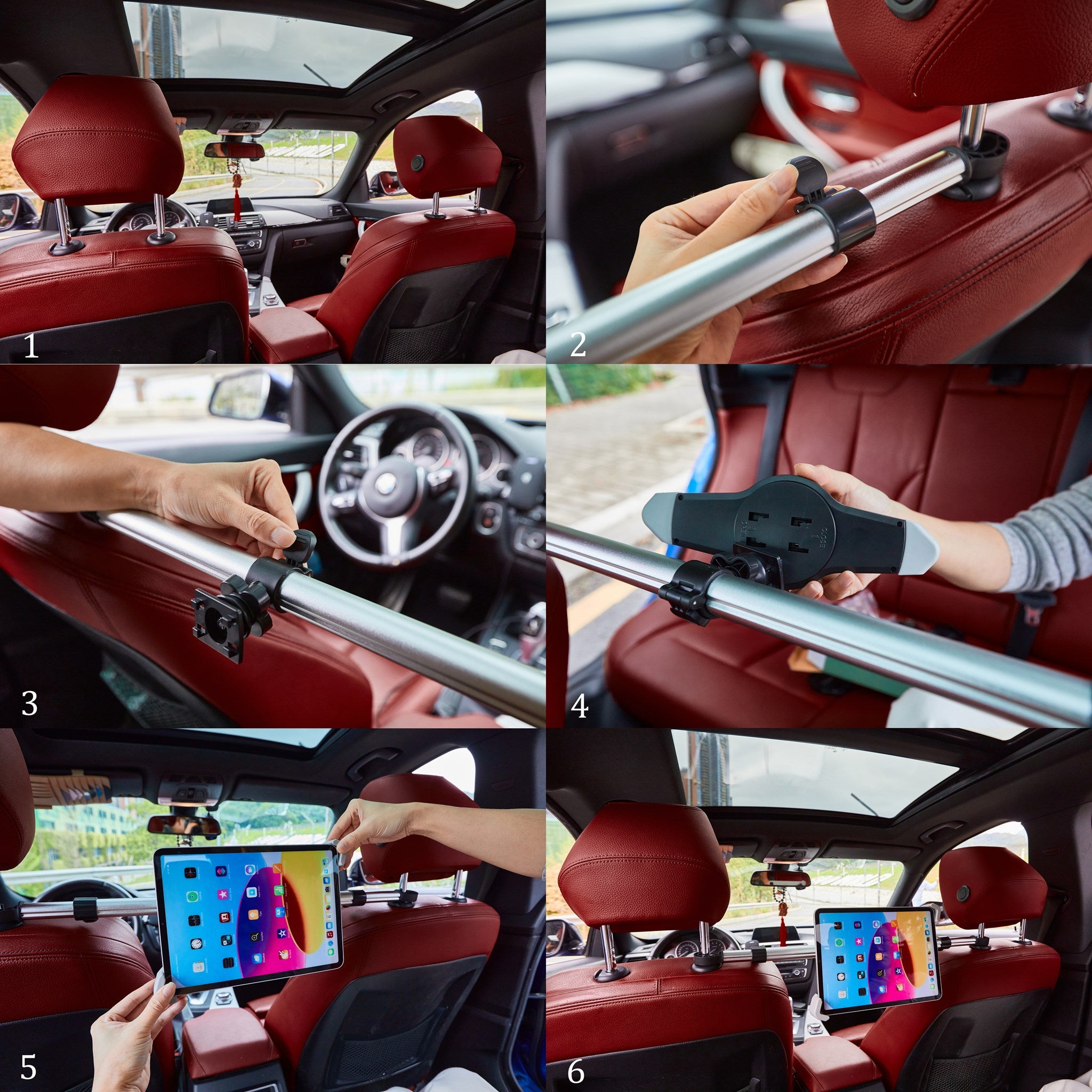 EIDERWOOD Universal Tablet Holder til Bil (7–12") – Perfekt til Børn på Bagsædet
