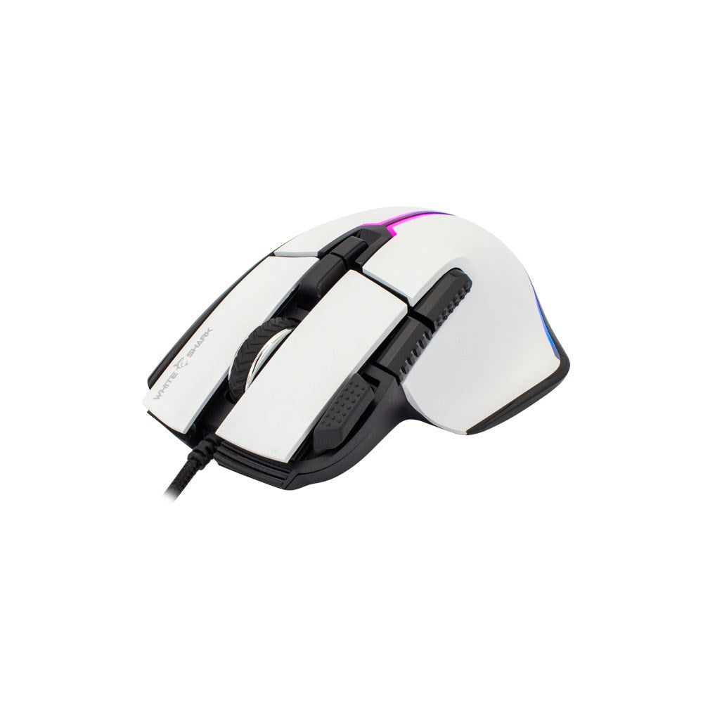 White Shark MARROK Gaming Mus - 9D / 12000 DPI - Hvid