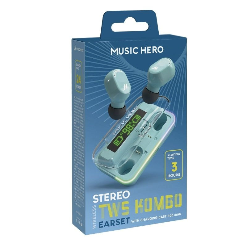Music Hero True Wireless In-Ear Høretelefoner Blå
