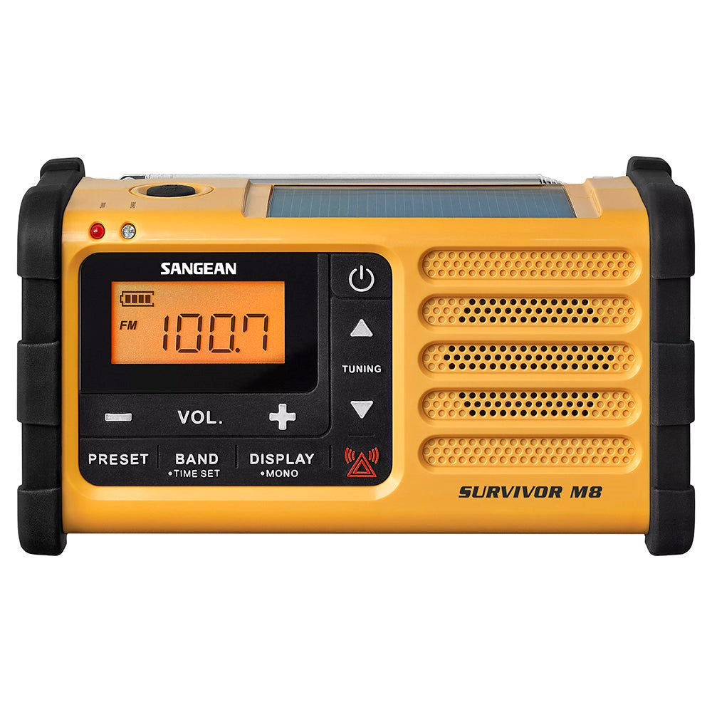 SANGEAN Survivor M8 MMR-88 Håndværker Radio - Sort / Gul