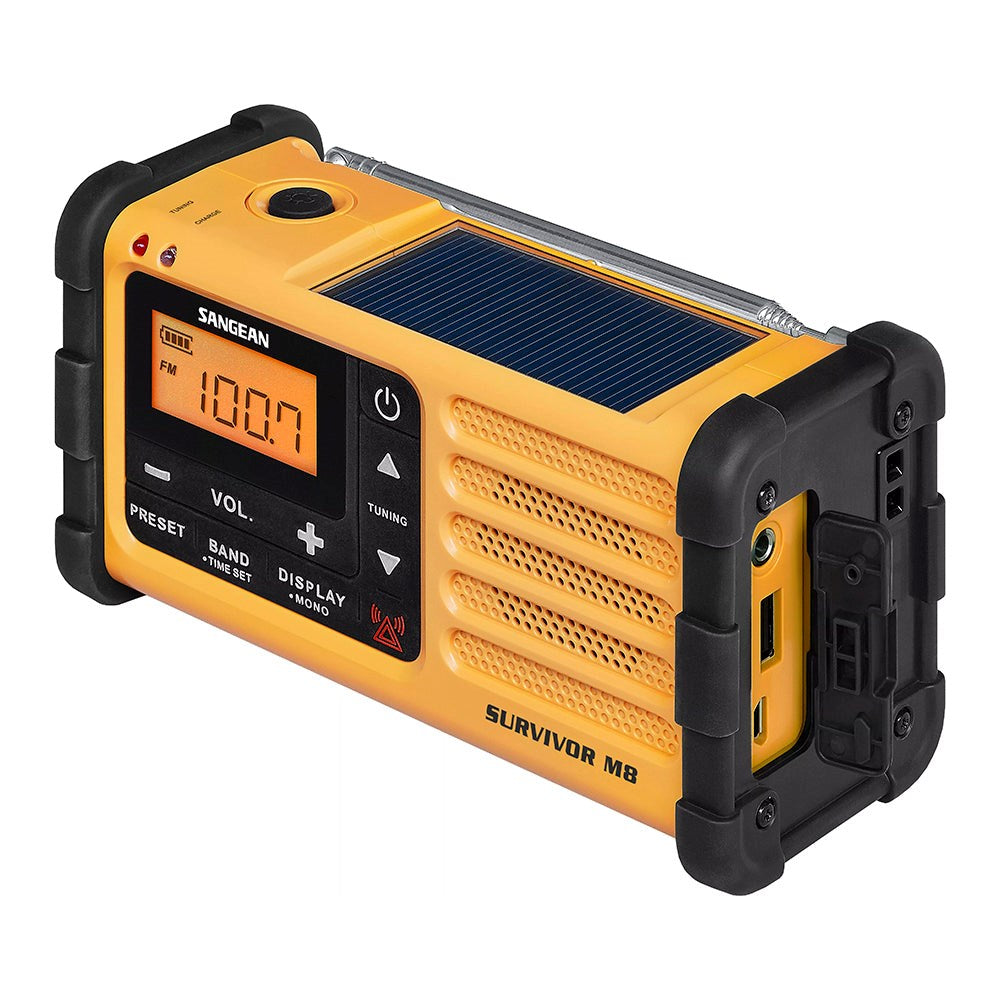 SANGEAN Survivor M8 MMR-88 Håndværker Radio - Sort / Gul
