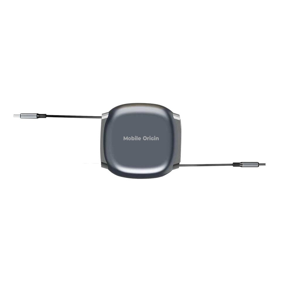 Selvindtrækkelig Kabel Boks Mobile Origin 100W m. USB-C til USB-C - Grå
