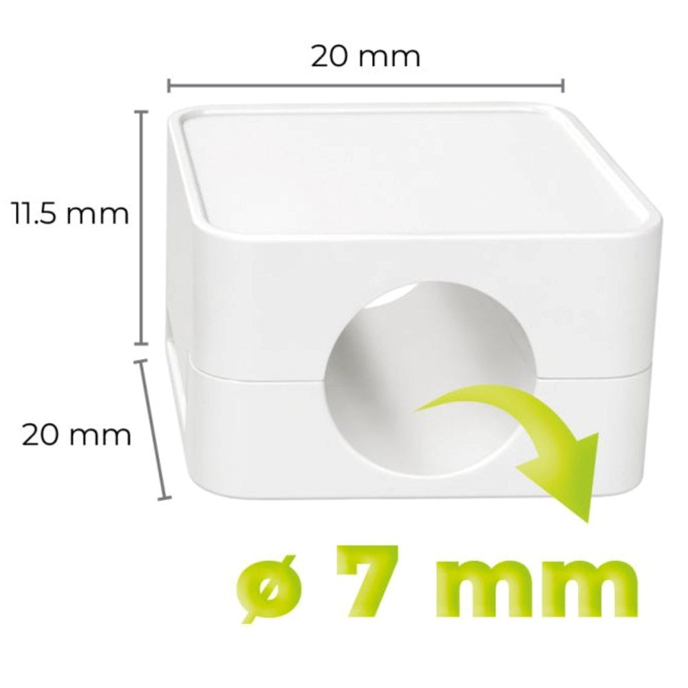 Mobile Origin Magnetisk Kabelholder - 6 stk. - Hvid