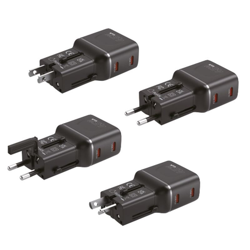 Rejseadapter Mobile Origin 45W EU / US / UK / AU - Sort