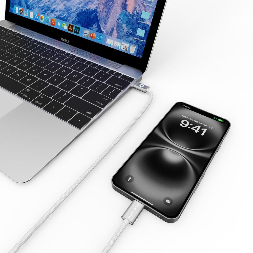 Mobile Origin UltraSlim 60W USB-C til USB-C Kabel - 1m - Hvid