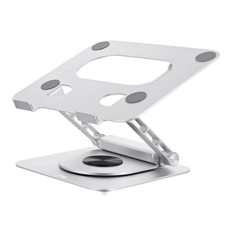 T'NB Roterbar Laptop Stander m. MagSafe Holder til Telefon & Aftagelig 6-in-1 Hub - Sølv