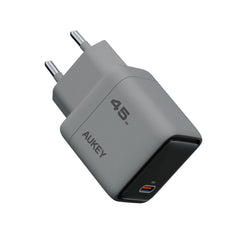 Aukey 45W PD Vægoplader m. 1 x USB-C - Grå