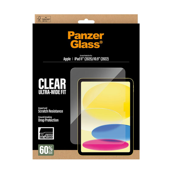 PanzerGlass iPad 11" (2025) / 10.9" (2024 / 2022) Skærmbeskyttelsesglas m. Installationsramme - Ultra-Wide Fit - Gennemsigtig