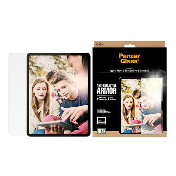 PanzerGlass iPad Air 13" (2026 / 2025 / 2024) / Pro 13" (2025 / 2024) Ultra-Wide Fit Anti-Reflective Armor Skærmbeskyttelsesglas m. Installationsramme - Gennemsigtig