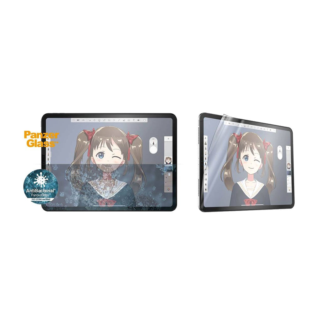 iPad Air (2022 / 2020) / Pro 11 (2022 / 2021 / 2020 / 2018) PanzerGlass Skærmbeskyttelse AntiBacterial - GraphicPaper - Gennemsigtig