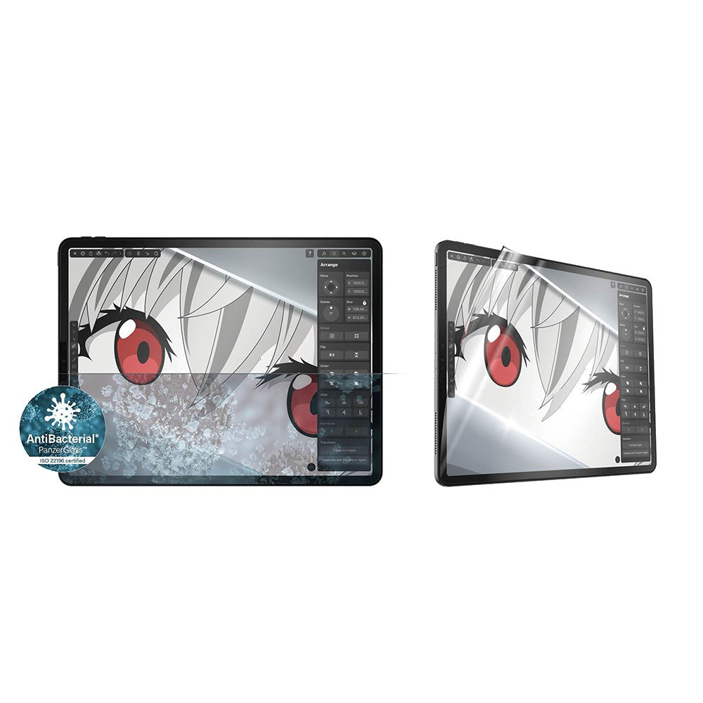 iPad Pro 12.9" (2022 /2021 / 2020 / 2018) PanzerGlass Skærmbeskyttelse AntiBacterial - GraphicPaper - Gennemsigtig