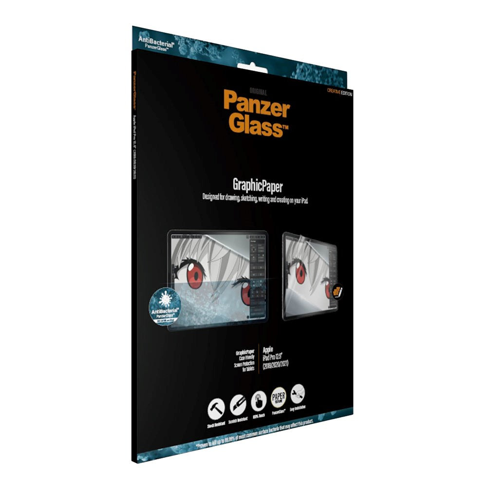 iPad Pro 12.9" (2022 /2021 / 2020 / 2018) PanzerGlass Skærmbeskyttelse AntiBacterial - GraphicPaper - Gennemsigtig