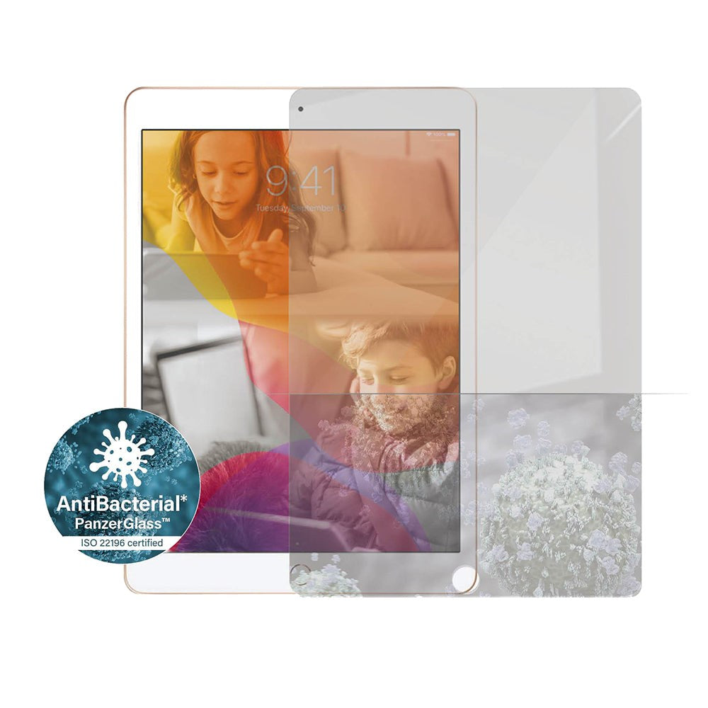 iPad 10.2" (2021 / 2020 / 2019) PanzerGlass Edge-To-Edge Skærmbeskyttelse Antibacterial - Case Friendly - Gennemsigtig