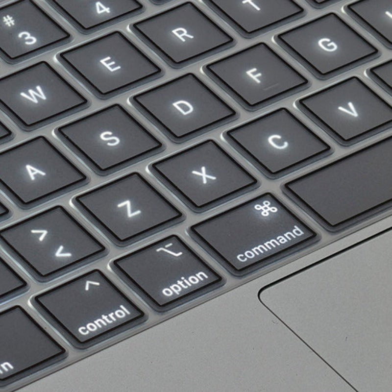 Philbert MacBook Pro 14" / 16" (2021) Keyboard Cover m. Dansk Tastatur - Transparent / Black