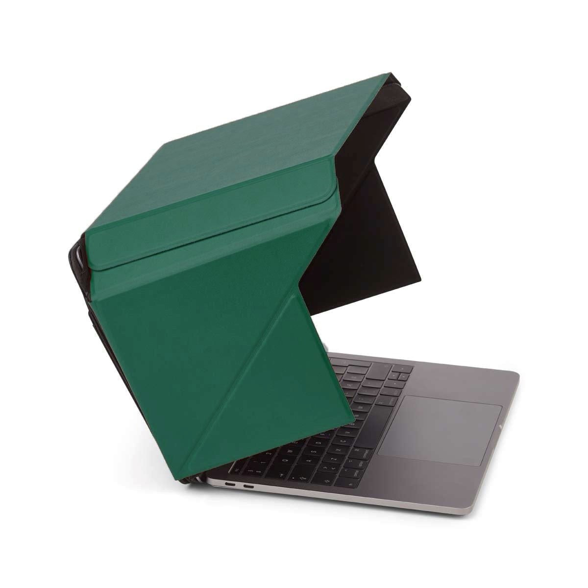 Universal Philbert Hood Laptop Cover m. Solafskærmning & Integreret Privacy 15-16" - Sort / Grøn