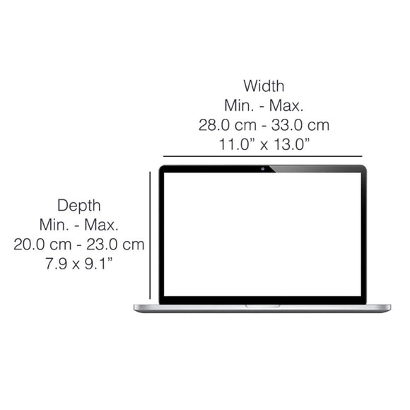 Universal 12" / 13" / 14" Laptop Philbert Cover m. Solafskærmning & Integreret Privacy - Stribet
