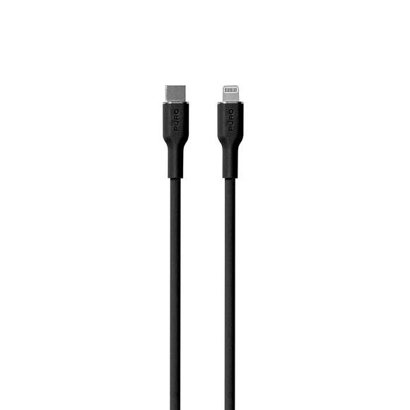 PURO Soft USB-C til Lightning Kabel 1.5m - Sort