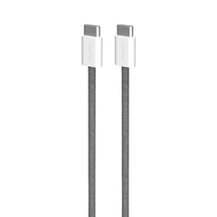 Puro Braided USB-C Kabel – 1.5m, 60W og 480Mbps Overførsel - Grå