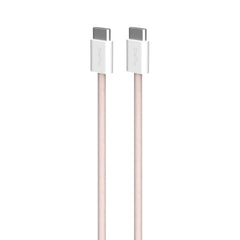 Puro Braided USB-C Kabel – 1.5m, 60W og 480Mbps Overførsel - Lyserød