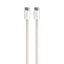 Puro Braided USB-C Kabel – 1.5m, 60W og 480Mbps Overførsel - Lyserød