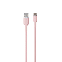 PURO Soft USB-A til USB-C Kabel 1.5m - Lyserød