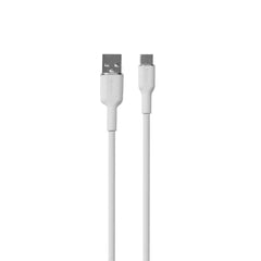 PURO Soft USB-A til USB-C Kabel 1.5m - Hvid