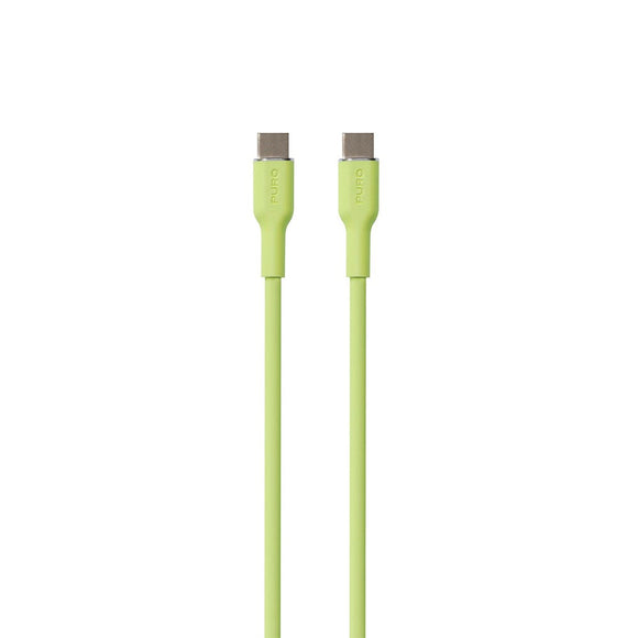PURO Soft USB-C til USB-C Kabel 1.5m - Lysegrøn