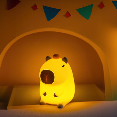 Forever Light LED Silikone Natlampe - Friendly Capybara