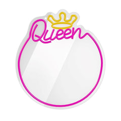 Forever Light LED Neon Lys Spejl - "Queen"