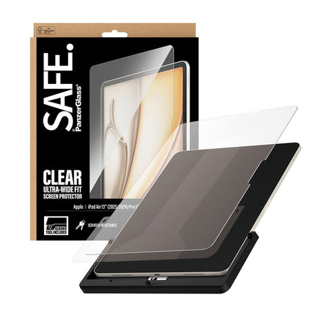 SAFE by PanzerGlass iPad Air 13" (2026 / 2025 / 2024) / Pro 13" (2025 / 2024) Ultra-Wide Fit Skærmbeskyttelsesglas m. Installationsramme - Gennemsigtig
