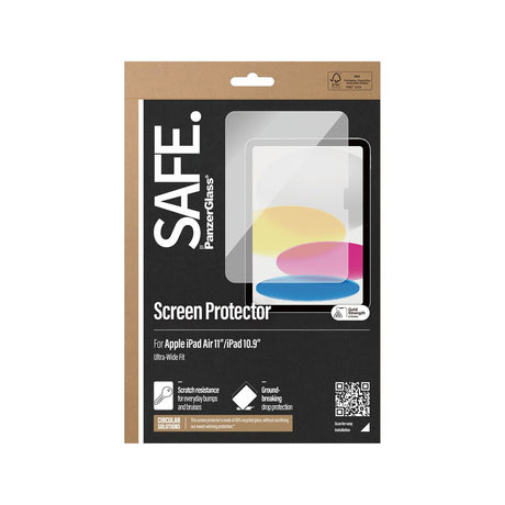 iPad 11" (2025) / iPad Air 11" (2026-2024) / 10.9" (2025-2022) Safe By PanzerGlass® Ultra-Wide Fit Skærmbeskyttelse - Case Friendly - Gennemsigtig