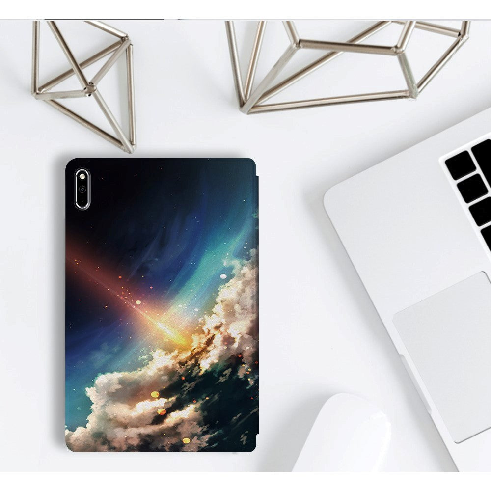 Huawei MatePad Pro 10.8 (2021/2019) Tri-Fold Læder Cover m. Ståfunktion - Stjerneskud