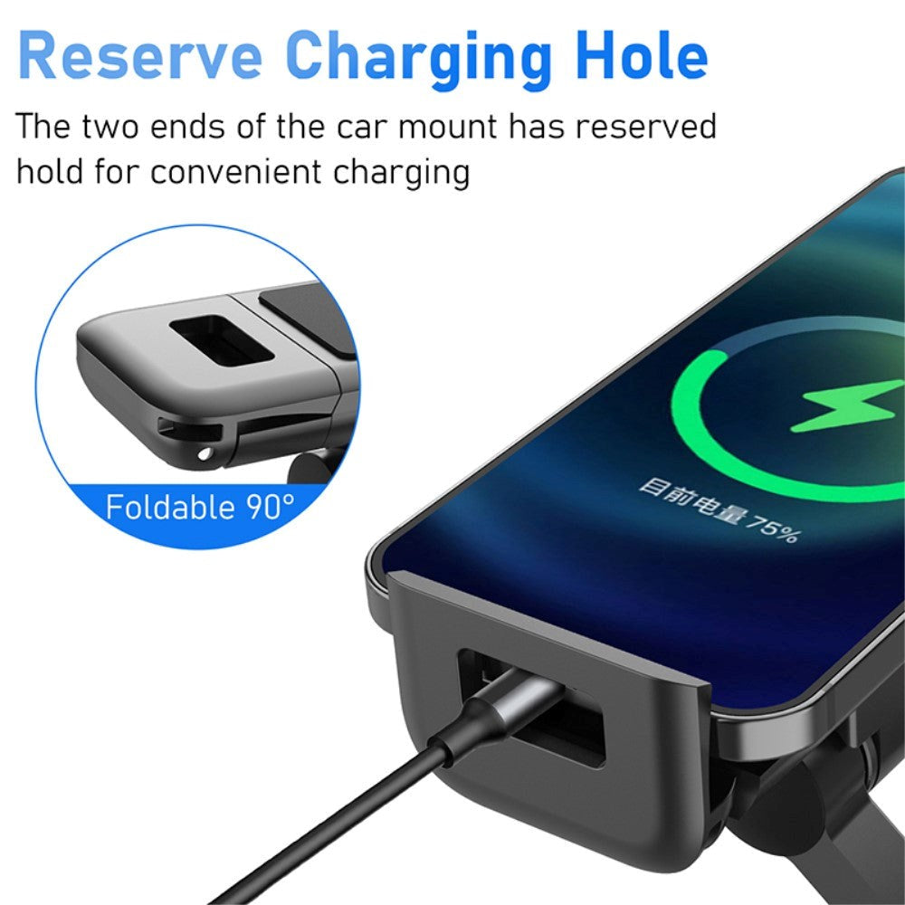 Universal Tablet & Mobilholder Til Nakkestøtte (11.2-20cm) - Sort