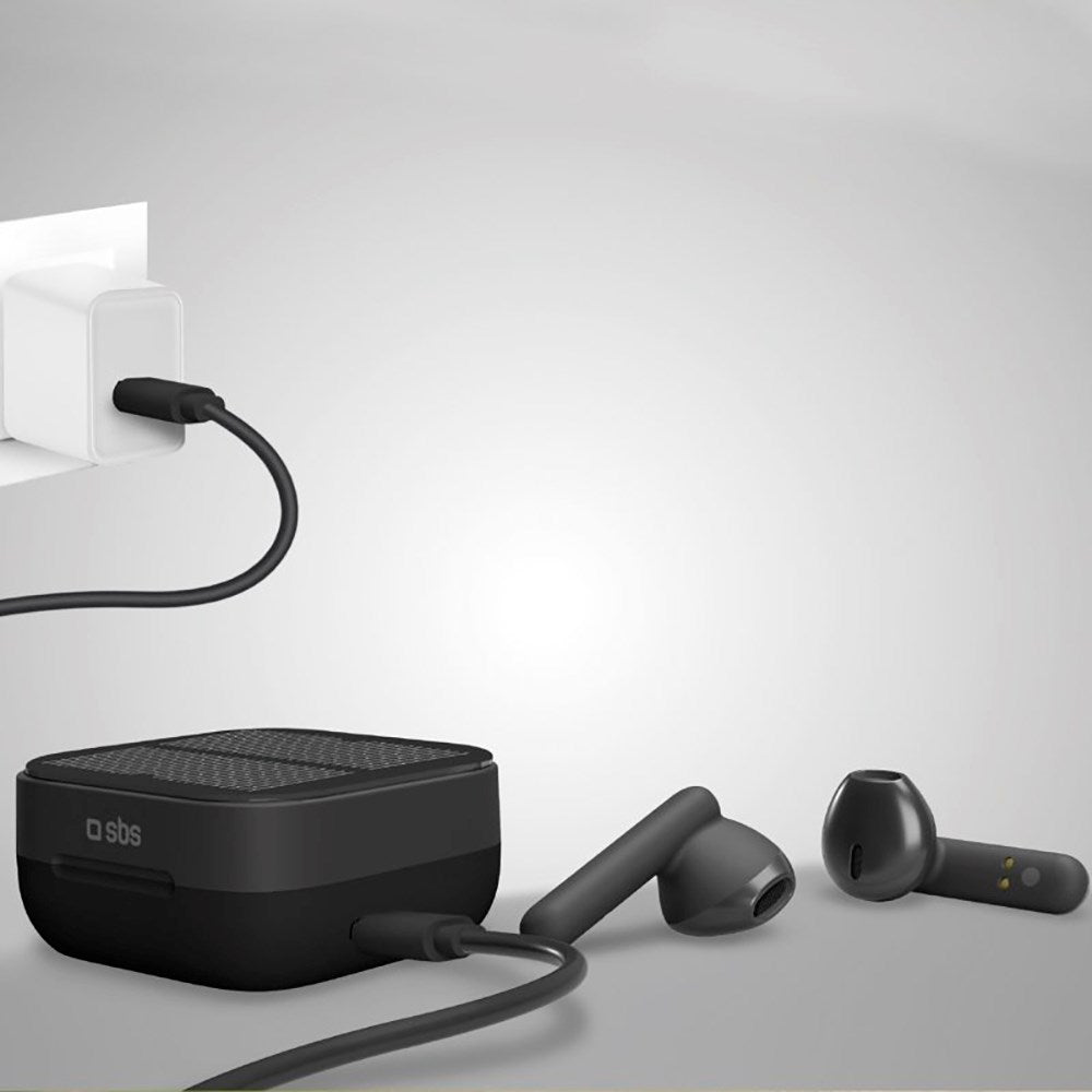SBS Kobo Solar Twin True Wireless In-Ear Høretelefoner m. Solcelleopladning - Sort