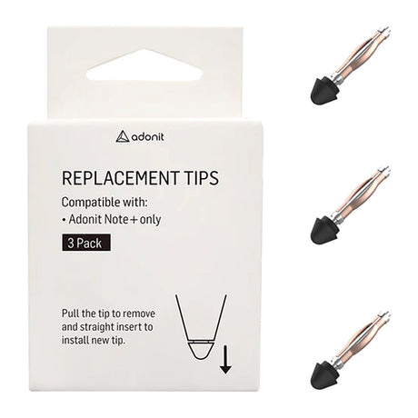 Adonit Note+ Stylus Pen Spidser - 3 Stk - Sort