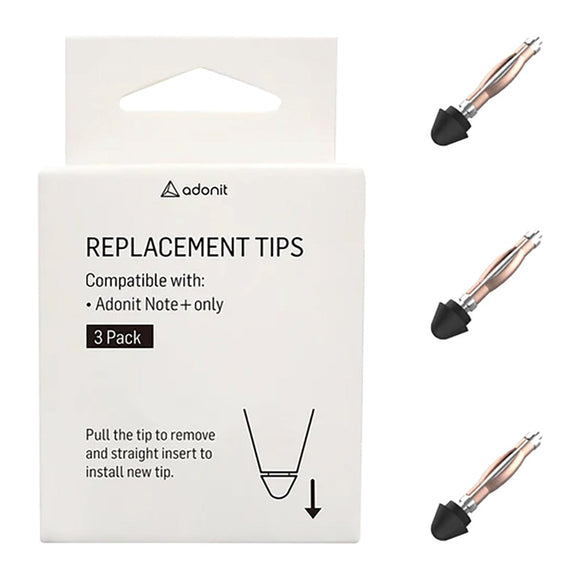 Adonit Note+ Stylus Pen Spidser - 3 Stk - Sort