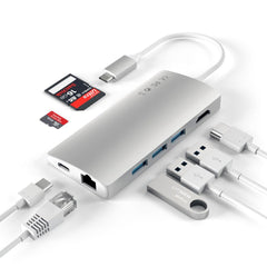 Satechi USB-C Multi-Port Adapter 4K Gigabit Ethernet V2 - Sølv