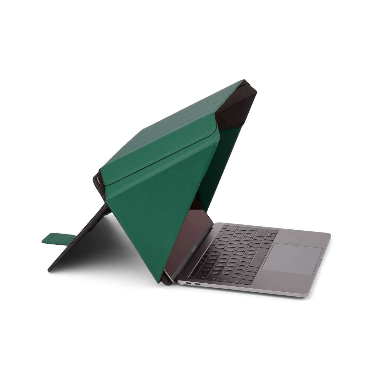 Universal Philbert Hood Laptop Cover m. Solafskærmning & Integreret Privacy 15-16" - Sort / Grøn