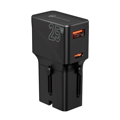 Mobile Origin Rejse Adapter EU/US/UK/AU 25W - Sort