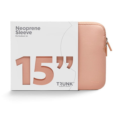 Trunk Neoprene Sleeve til MacBook 15" (34 x 23.5 x 1 cm) - Coral Pearl