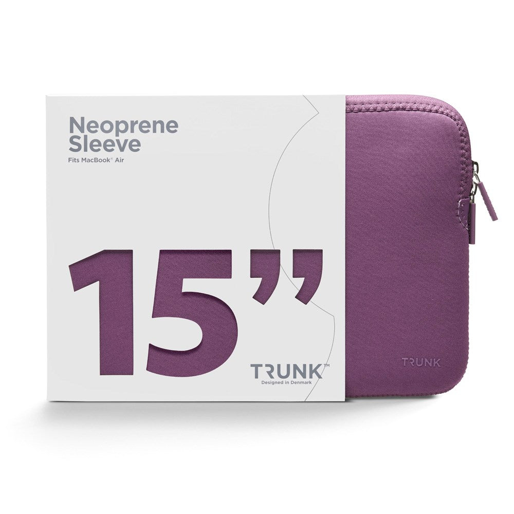 Trunk Neoprene Sleeve til MacBook 15" (34 x 23.5 x 1 cm) - Plump Purple