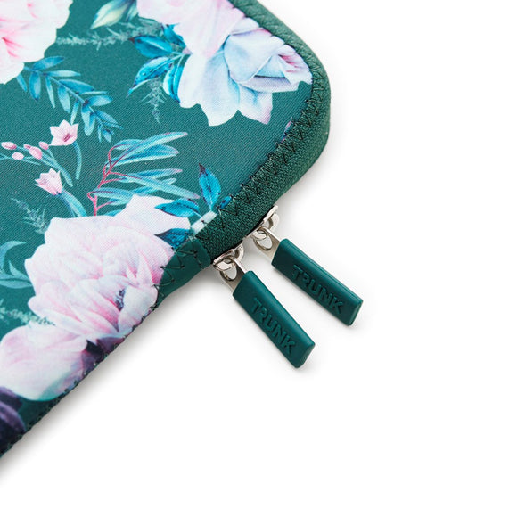 Trunk Neoprene Sleeve til MacBook 13" (30.5 x 21.5 x 1.5 cm) - Sweet Power Green Flower