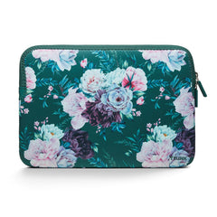 Trunk Neoprene Sleeve til MacBook 13" (30.5 x 21.5 x 1.5 cm) - Sweet Power Green Flower