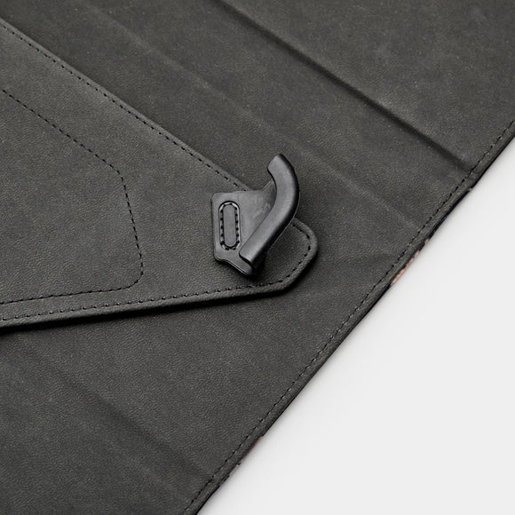 Trunk Universal Flip Cover (24.5 x 17.5 x 1 cm) - Black Flower