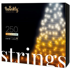 Twinkly 250-Led AWW 20m Lyskæde - Sort ledning