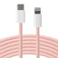 Xceed Braided USB-C til Lightning Kabel PD 60W - 2m - Lyserød