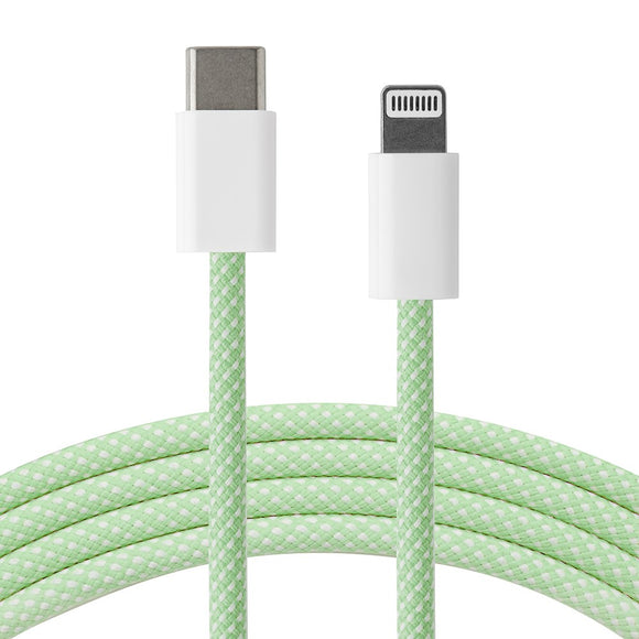 Xceed Braided USB-C til Lightning Kabel PD 60W - 1m - Grøn