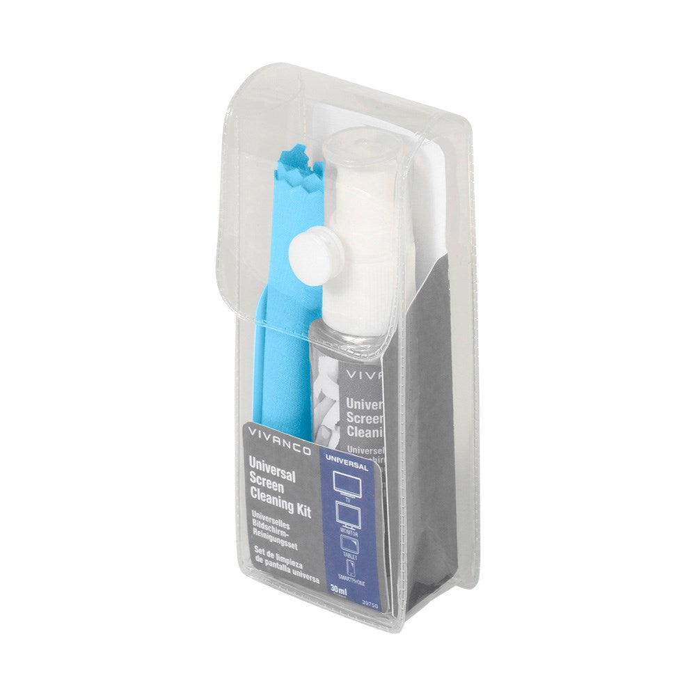 Vivanco Universal Rengøringssæt m. Rens & Mikrofiberklud - 30 ml.