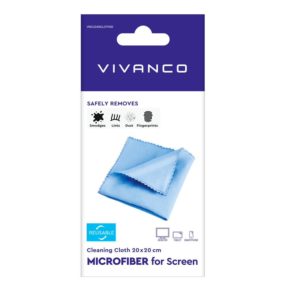 Vivanco Genbrugelig Mikrofiberklud 20x20 cm