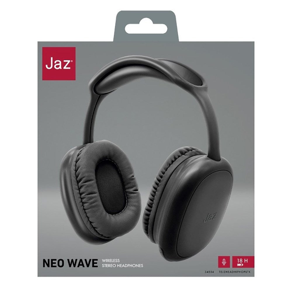 Jaz Neo Wave Trådløs Bluetooth Over-Ear Hovedtelefoner - Sort